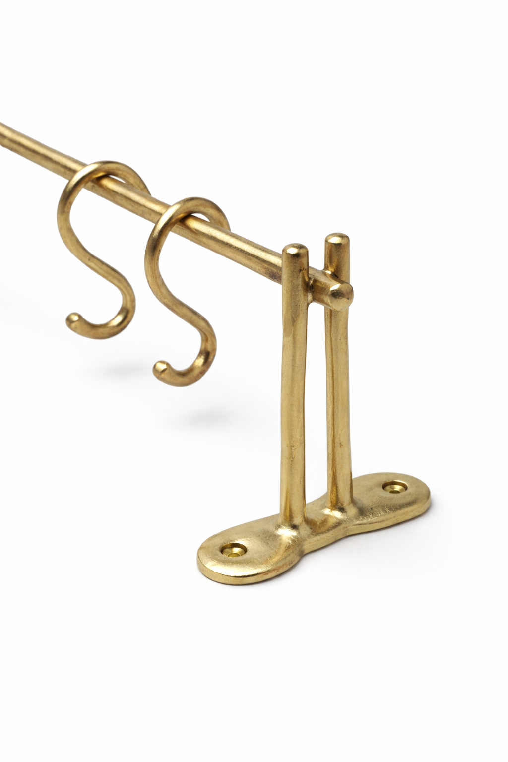 Luxury Solid Brass Kitchen Hanging Rail with 5 Hooks (18") F126
