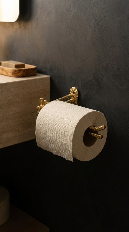 LUXURY SOLID BRASS TOILET PAPER HOLDER F109