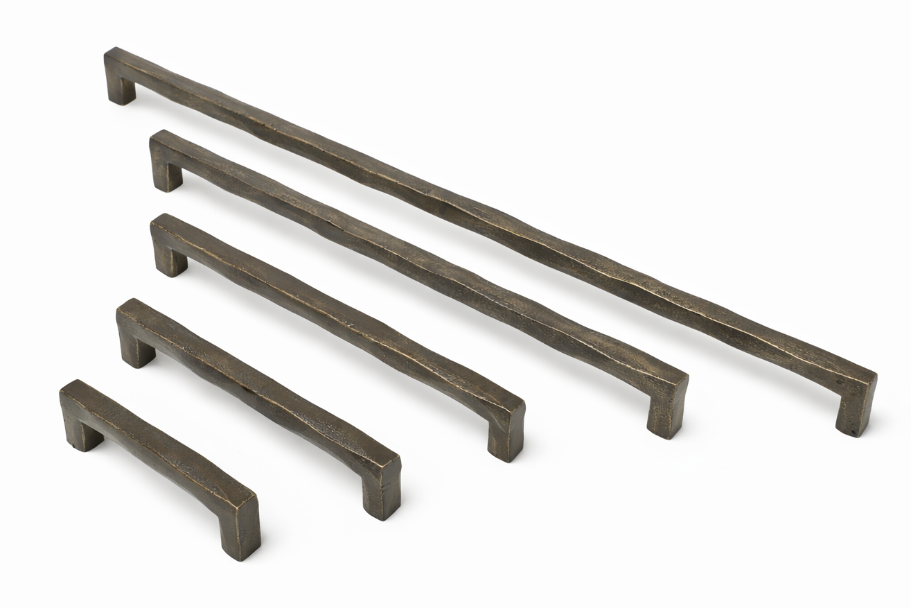 SOLID BRASS DOOR PULL WABI SABI SQUARE