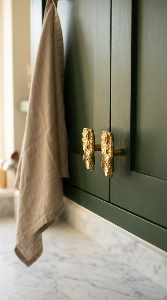 SOLID BRASS DRAWER & CABINET KNOB F58