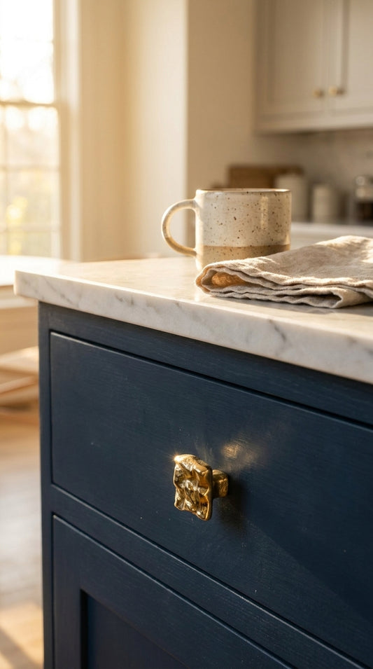 SOLID BRASS DRAWER & CABINET KNOB F54