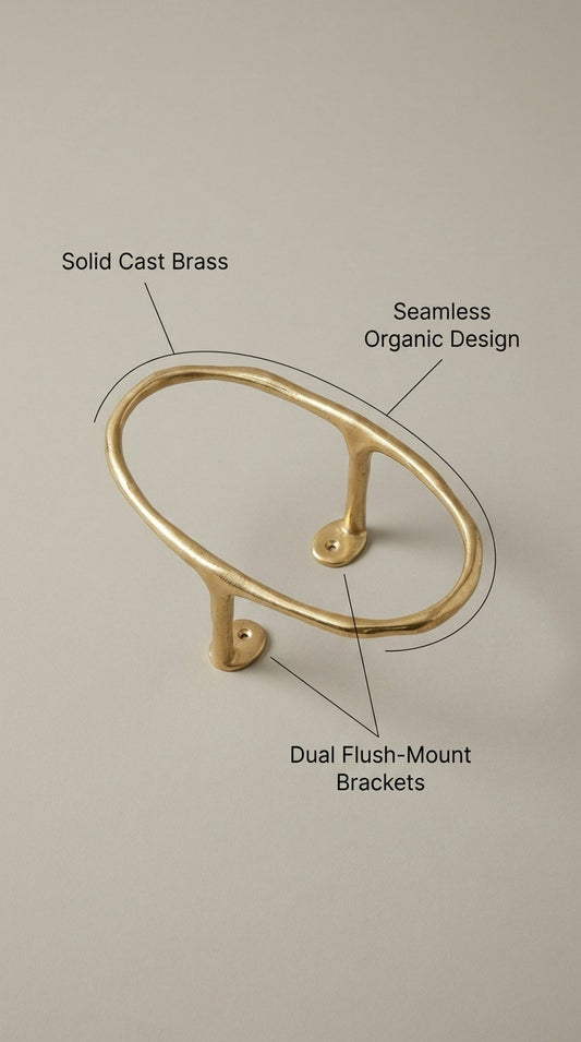 Luxury Solid Brass Hand Towel Jewellery Ring F151