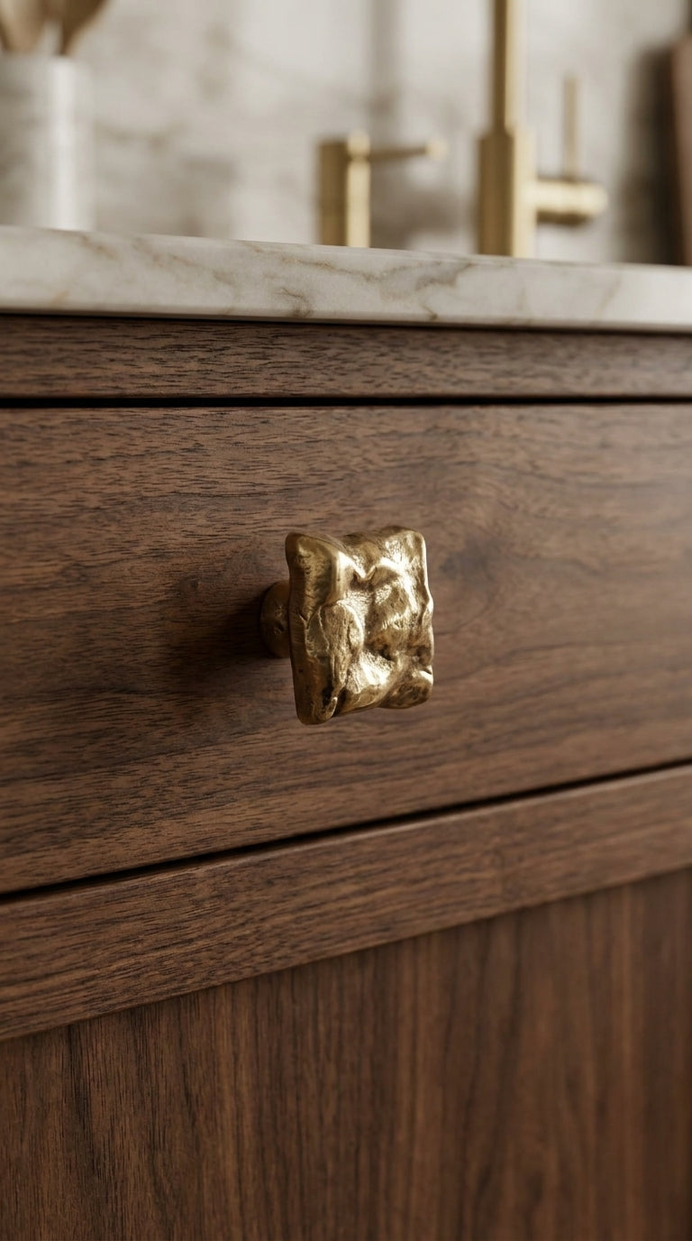 SOLID BRASS DRAWER & CABINET KNOB F54