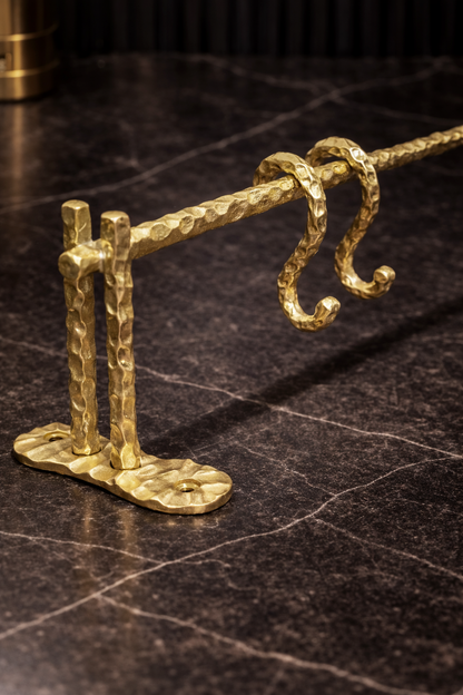HEAVY DUTY LUXURY SOLID BRASS KITCHEN BAR (24"+7 HOOKS) F127