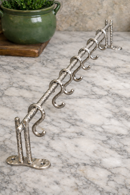 HEAVY DUTY LUXURY SOLID BRASS KITCHEN BAR (24"+7 HOOKS) F127