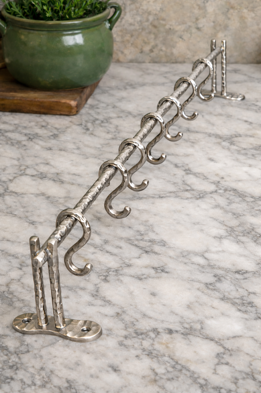 HEAVY DUTY LUXURY SOLID BRASS KITCHEN BAR (24"+7 HOOKS) F127