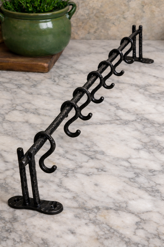 HEAVY DUTY LUXURY SOLID BRASS KITCHEN BAR (24"+7 HOOKS) F127