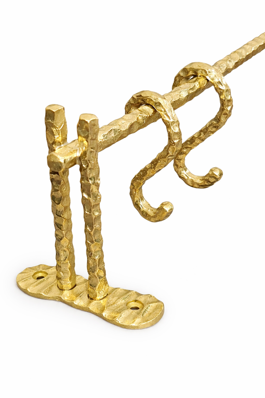 HEAVY DUTY LUXURY SOLID BRASS KITCHEN BAR (24"+7 HOOKS) F127