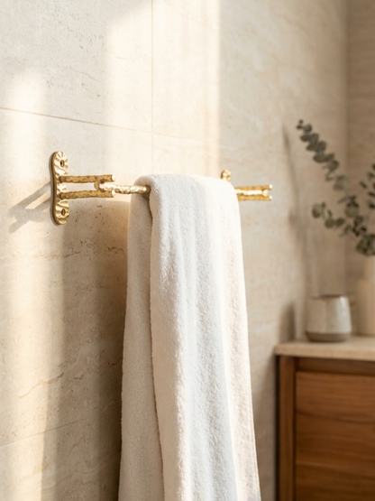 HEAVY DUTY LUXURY SOLID BRASS TOWEL BAR (18") F105