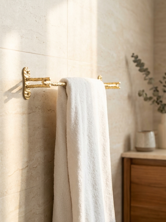 HEAVY DUTY LUXURY SOLID BRASS TOWEL BAR (18") F105