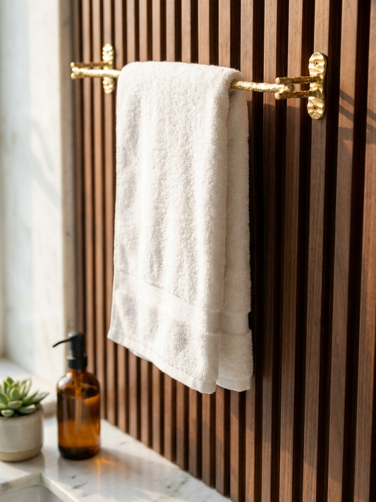 HEAVY DUTY LUXURY SOLID BRASS TOWEL BAR (24") F104