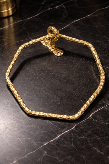 HEAVY DUTY LUXURY SOLID BRASS TOWEL RING F99