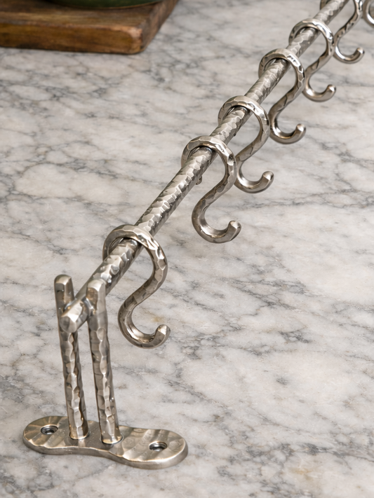 HEAVY DUTY LUXURY SOLID BRASS KITCHEN BAR (18"+5 HOOKS) F128