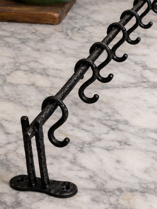 HEAVY DUTY LUXURY SOLID BRASS KITCHEN BAR (18"+5 HOOKS) F128