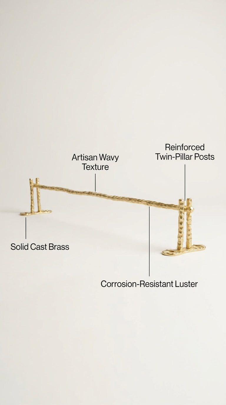 HEAVY DUTY LUXURY SOLID BRASS TOWEL BAR (18") F105