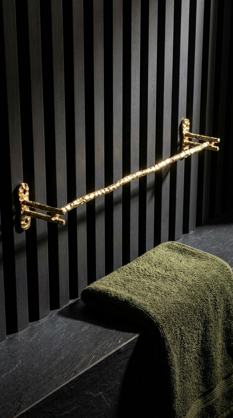 HEAVY DUTY LUXURY SOLID BRASS TOWEL BAR (18") F105