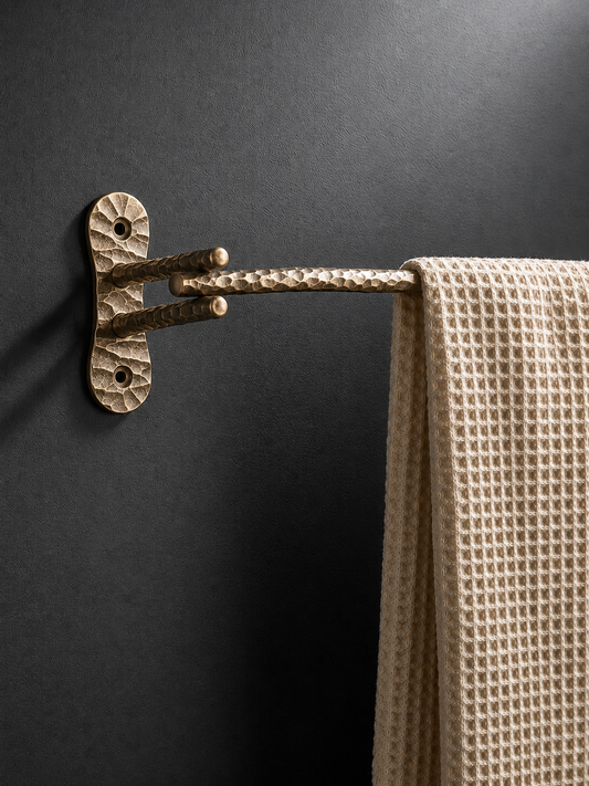 HEAVY DUTY LUXURY SOLID BRASS TOWEL BAR (18") F105