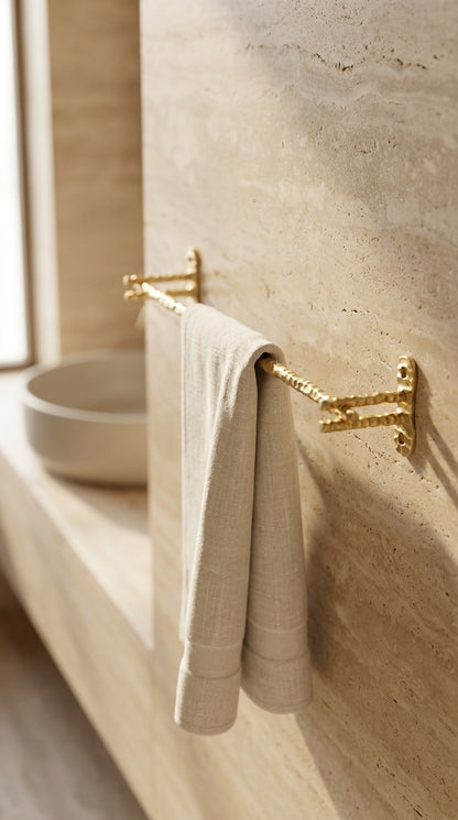 HEAVY DUTY LUXURY SOLID BRASS TOWEL BAR (18") F105