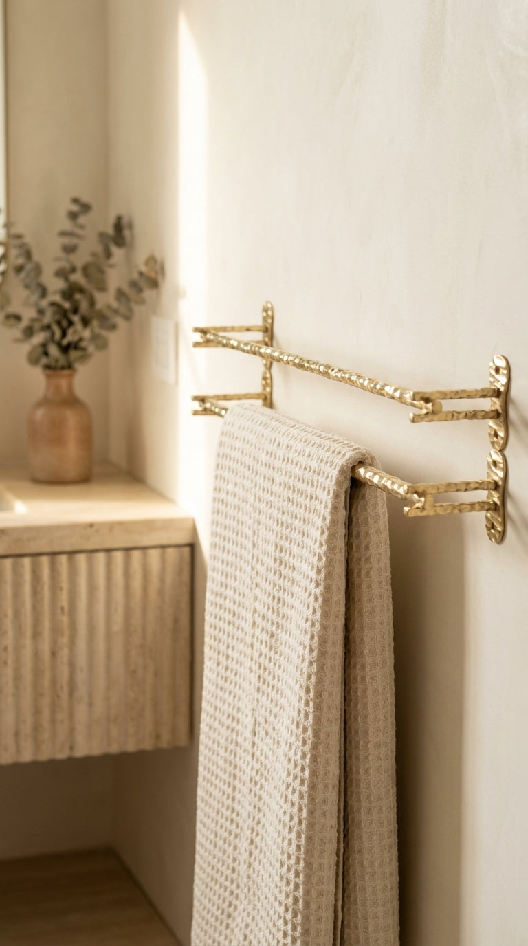 HEAVY DUTY LUXURY SOLID BRASS TOWEL BAR (24") F104
