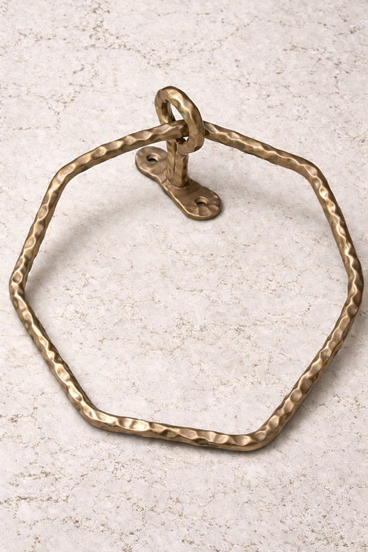 HEAVY DUTY LUXURY SOLID BRASS TOWEL RING F99
