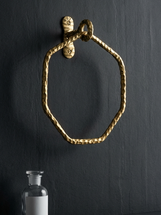 HEAVY DUTY LUXURY SOLID BRASS TOWEL RING F99