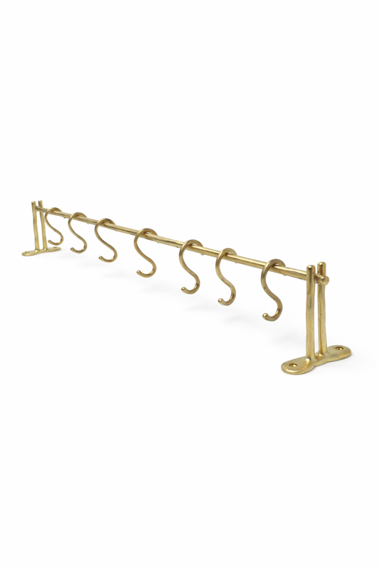 LUXURY SOLID BRASS KITCHEN BAR (24"+7 HOOKS) F125