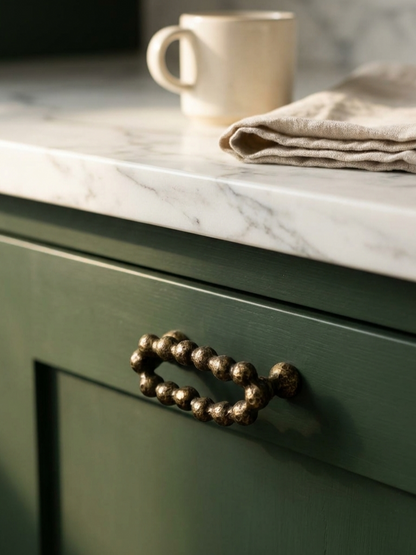 LUXURY PEARL SOLID BRASS DRAWER & CABINET PULL F133-F138