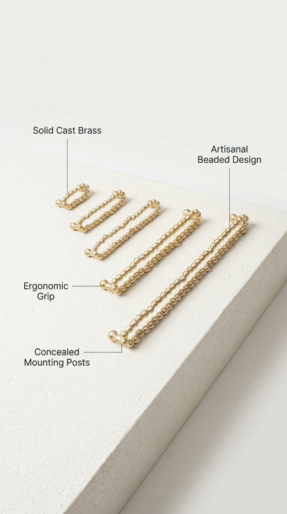 LUXURY PEARL SOLID BRASS DRAWER & CABINET PULL F133-F138