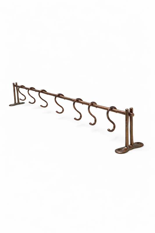 LUXURY SOLID BRASS KITCHEN BAR (24"+7 HOOKS) F125
