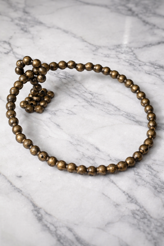 LUXURY SOLID BRASS PEARL TOWEL RING F101
