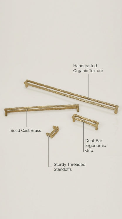 LUXURY SOLID BRASS TERATONE DRAWER & CABINET PULL F112-F117