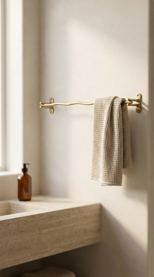 LUXURY SOLID BRASS TOWEL BAR (18") F103