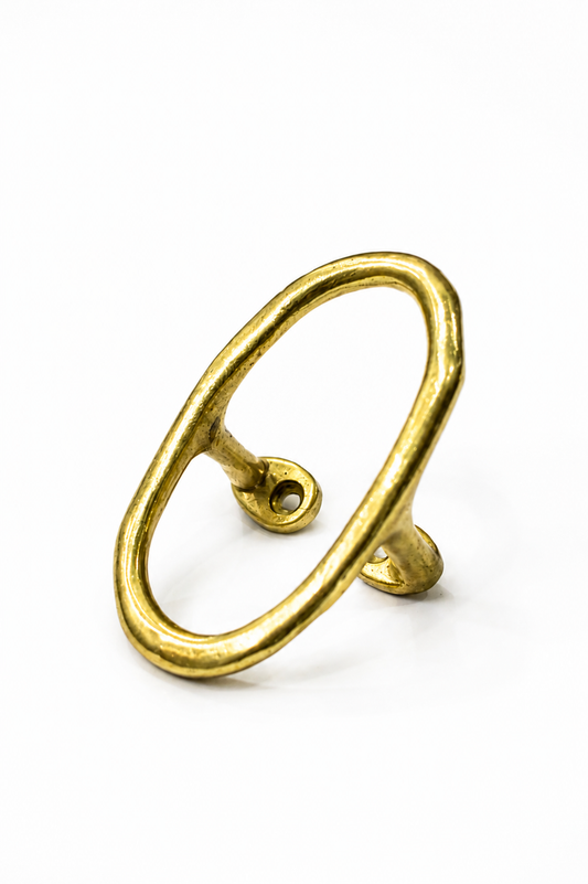 Solid Brass Hand Towel Ring – Wall-Mounted Towel Holder for Bathroom or Kitchen F151