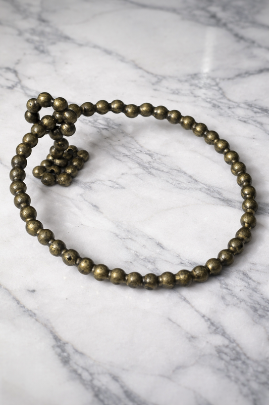 LUXURY SOLID BRASS PEARL TOWEL RING F101