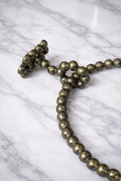 LUXURY SOLID BRASS PEARL TOWEL RING F101