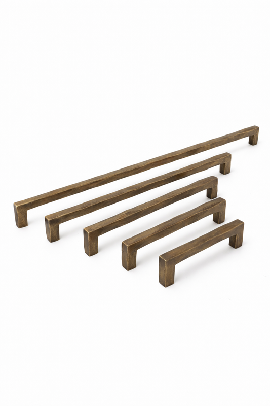 SOLID BRASS DOOR PULL WABI SABI SQUARE F10-F14