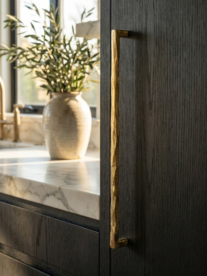 SOLID BRASS DOOR PULL WABI SABI SQUARE F10-F14
