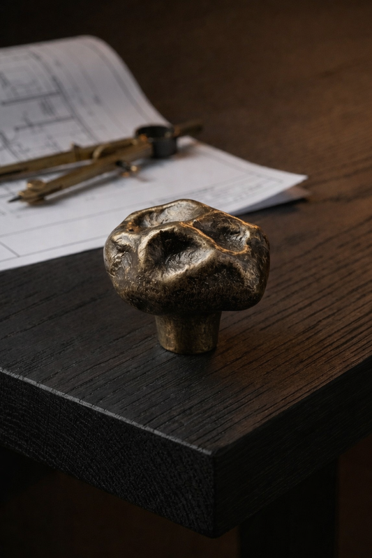 SOLID BRASS DRAWER & CABINET KNOB F53