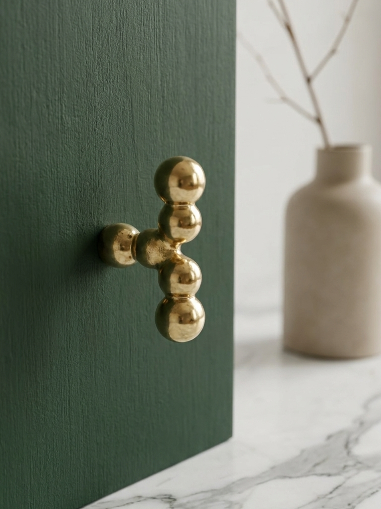 SOLID BRASS DRAWER & CABINET KNOB F65