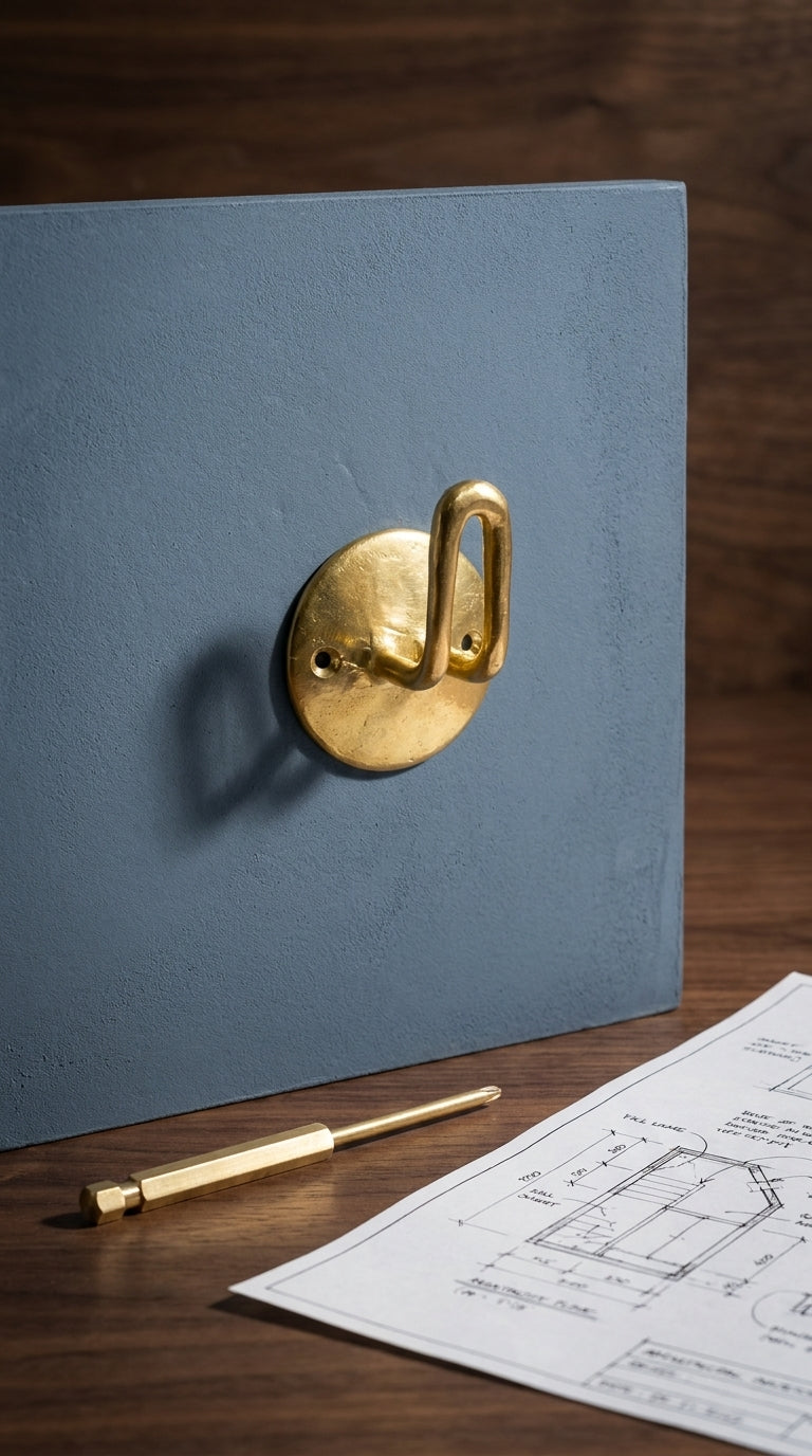 SOLID BRASS WALL HOOK F46
