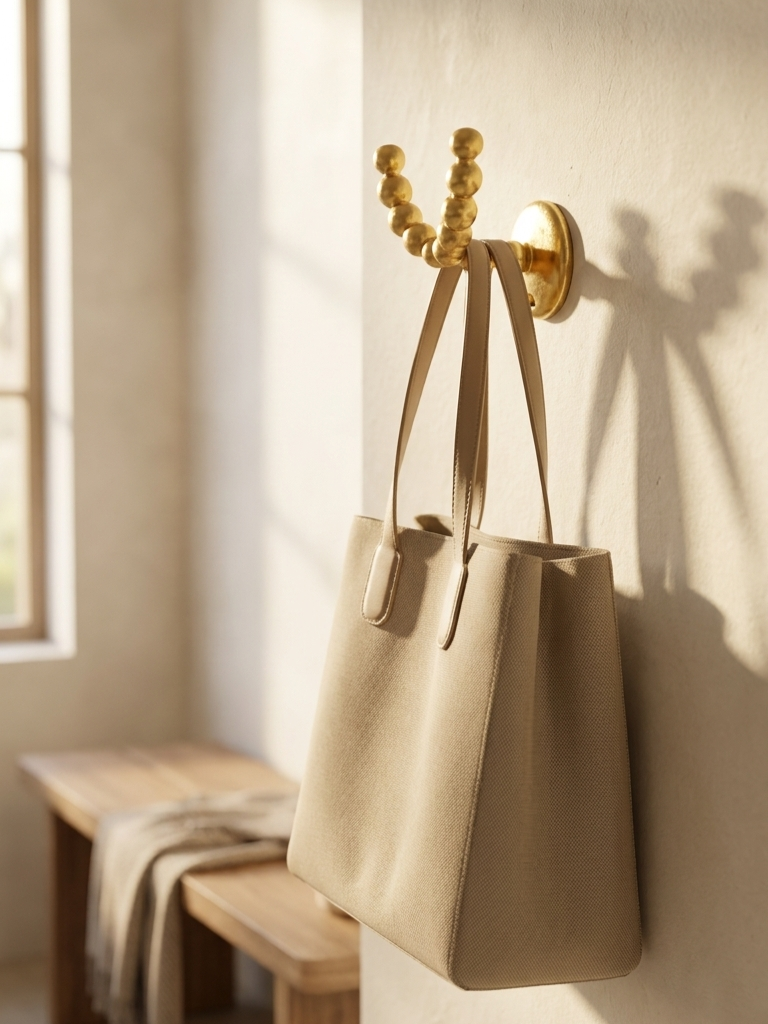 HEAVY-DUTY LUXURY BRASS WALL HOOK F48