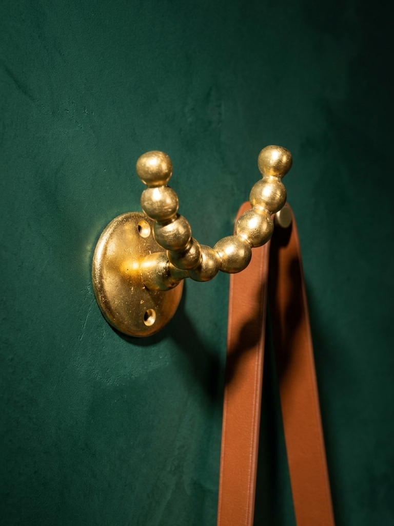 HEAVY-DUTY LUXURY BRASS WALL HOOK F48