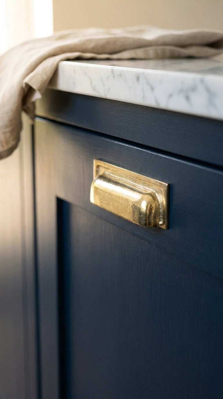 Solid Brass Door Cup Pull F171