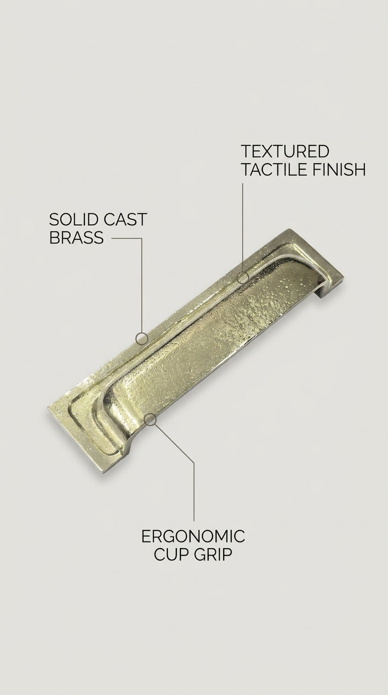 Solid Brass Door Cup Pull F171