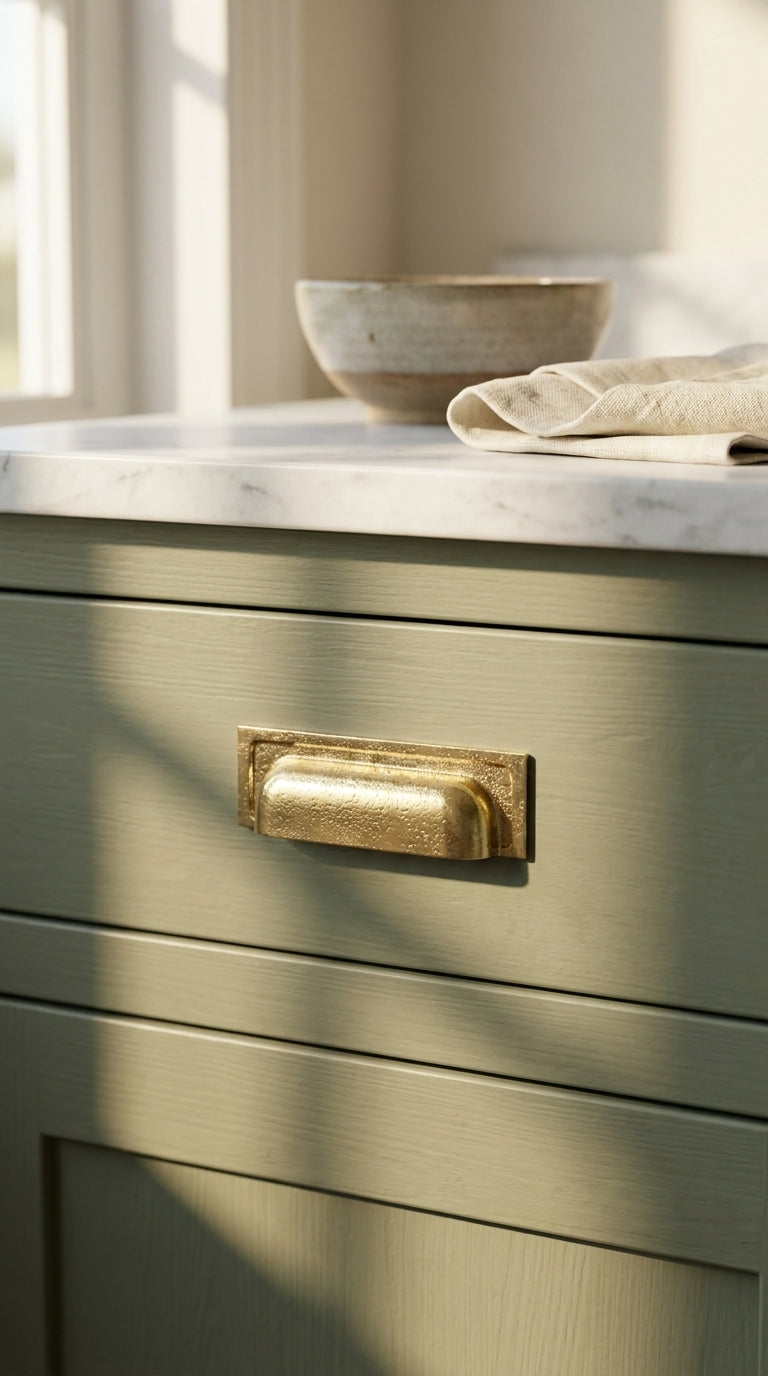 Solid Brass Door Cup Pull F171