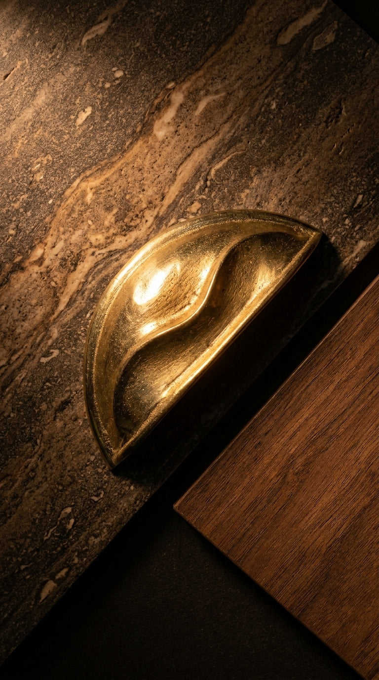 Solid Brass Door Cup Pull F172