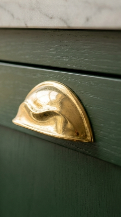 Solid Brass Door Cup Pull F172