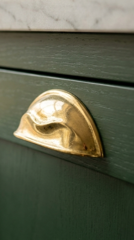 Solid Brass Door Cup Pull F172