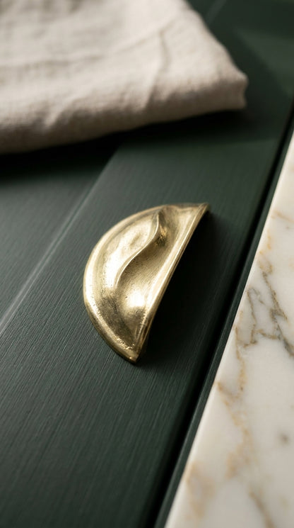 Solid Brass Door Cup Pull F172