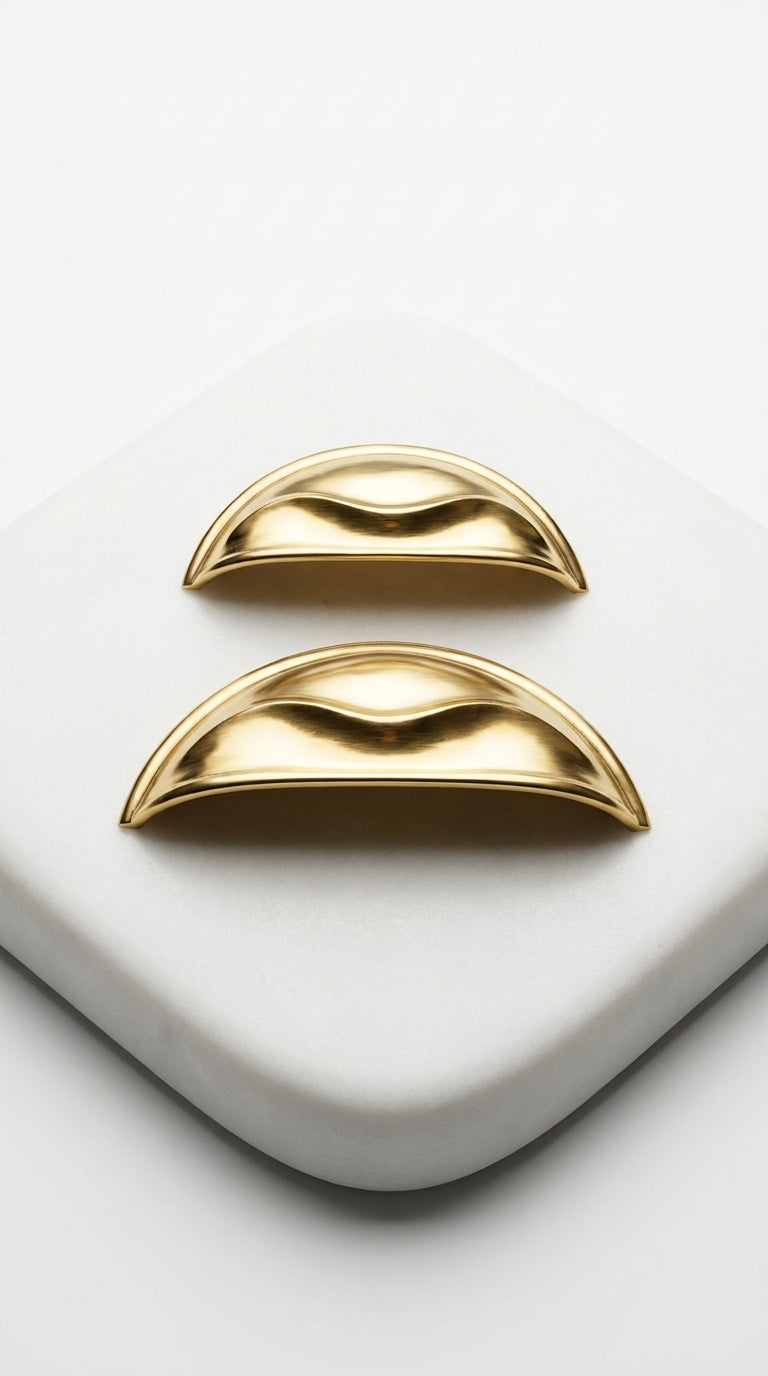 Solid Brass Door Cup Pull F172
